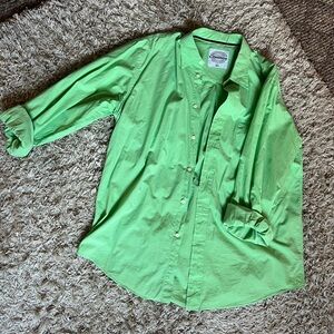 Green Button-Up Shirt